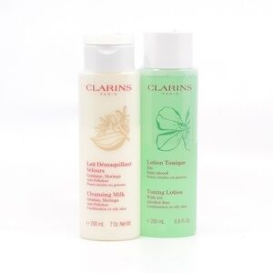 CLARINS Toning Lotion with Iris & Cleansing Milk Gentiane Moringa 200ml